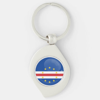 Chaveiro Bandeira redonda ícone Cabo Verde