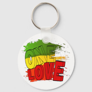 Chaveiro Bandeira Reggae, One Love, Rasta