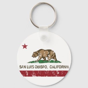 Chaveiro Bandeira San Luis Obispo do estado de Califórnia