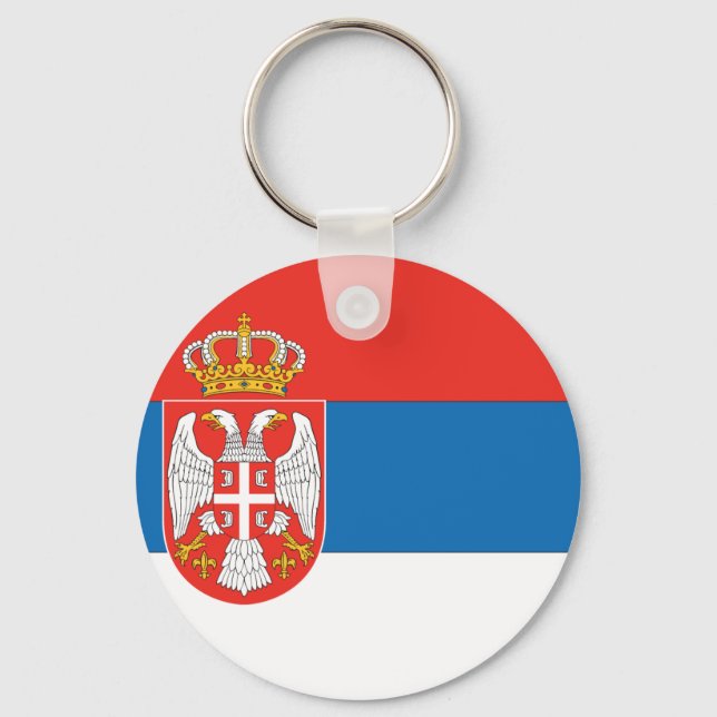 Chaveiro Bandeira Sérvia (Frente)