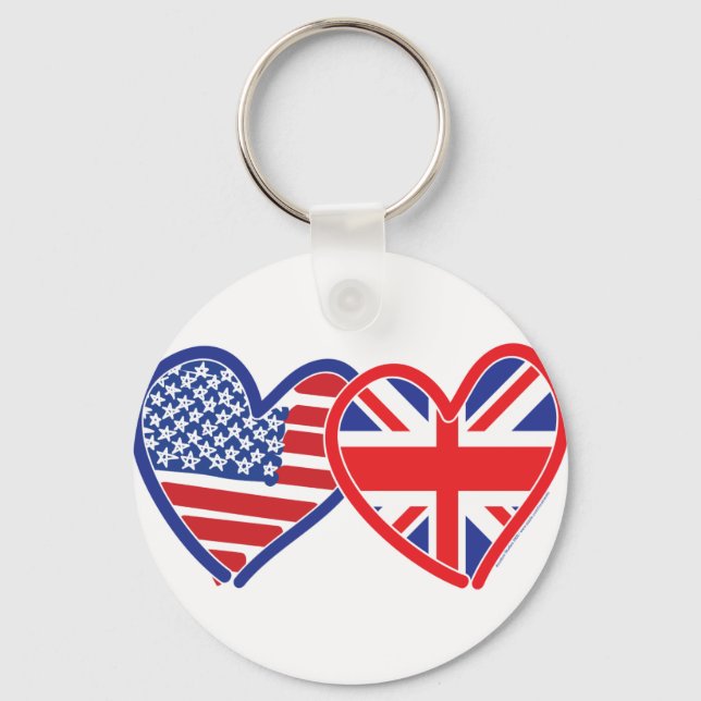 Chaveiro bandeira Union Jack Flat EUA (Frente)