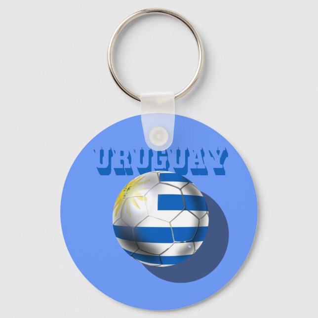 Chaveiro Bandeira uruguaia futebol futebol amor (Frente)
