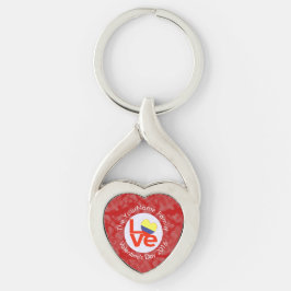 Chaveiro Bandeira Vermelha Colombiana Personalizada de AMOR