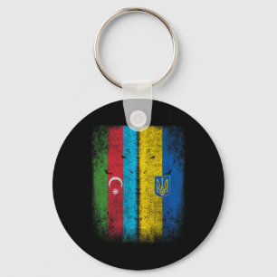 Chaveiro Bandeira Vintage Azeri Ucrânia