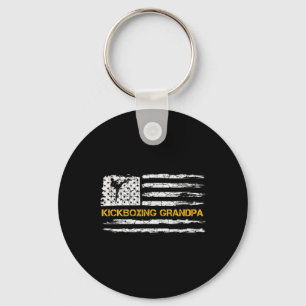 Chaveiro Bandeira Vintage dos EUA Lutador de MMA Kickboxing