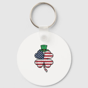 Chaveiro Bandeira Vintage Shamrock Dia de São Patrício