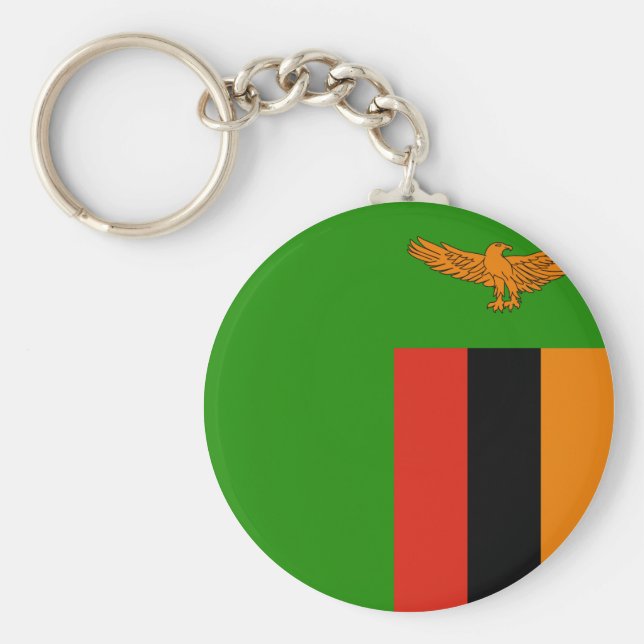 Chaveiro Bandeira Zâmbia (Frente)