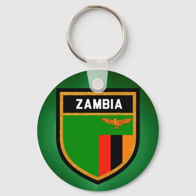 Chaveiro Bandeira Zâmbia (Frente)