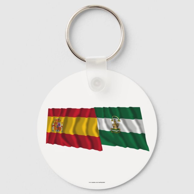 Chaveiro Bandeiras de espanha e Andaluzia (Frente)