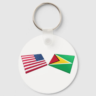 Chaveiro Bandeiras dos E.U. & do Guyana