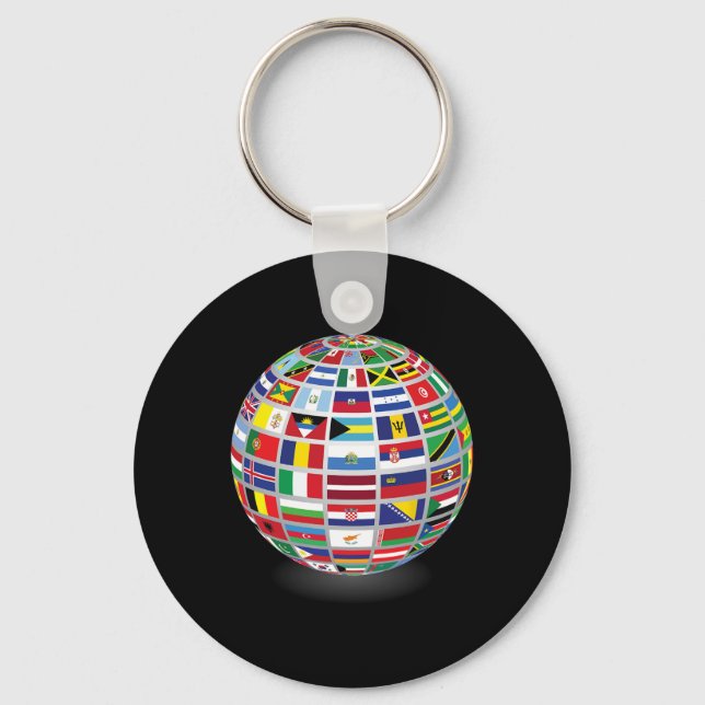 Chaveiro Bandeiras Dos Países Do Mundo Internacional (Frente)