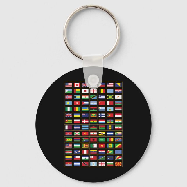 Chaveiro Bandeiras Dos Países Do Mundo Internacional (Frente)