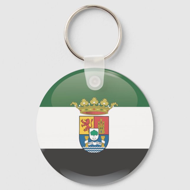 Chaveiro Bandera y escudo de Extremadura (Frente)
