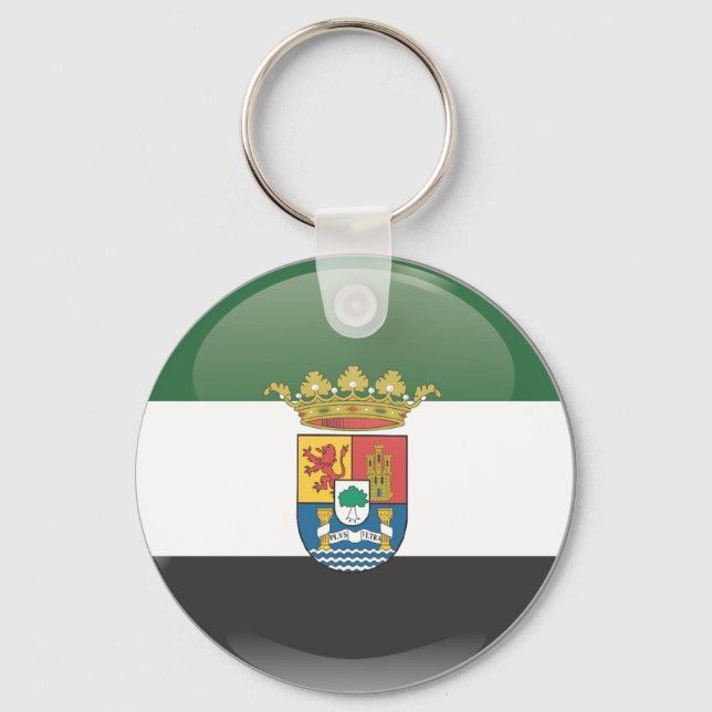 Chaveiro Bandera y escudo de Extremadura (Frente)