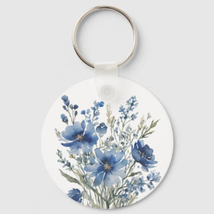 Chaveiro Bando de Flores de Aquarela Elegante