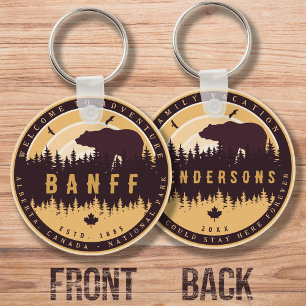 Chaveiro Banff Canada Rocky Mountain Vintage Camping