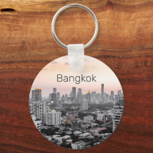 Chaveiro Bangkok Skyline Sunset Panorama BKK Tailândia
