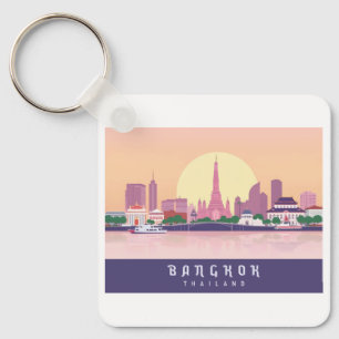 Chaveiro Bangkok Tailândia Pastel Viagem Design