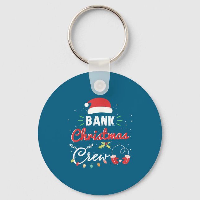 Chaveiro Bank Christmas Crew Funny Banker Matching  (Frente)