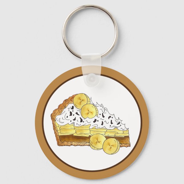 Chaveiro Banoffee Banana Toffee Pie Slice UK British Comida (Frente)