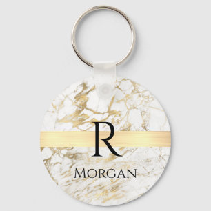 Chaveiro Bar Dourado de mármore Dourado, DIY Black Name Mo