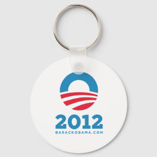Chaveiro Barack Obama 2012 "O" (branco)