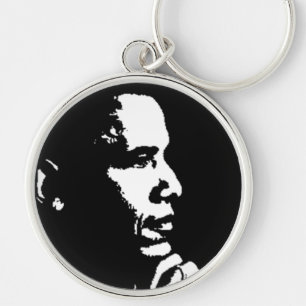 Chaveiro Barack Obama Black & White Profile