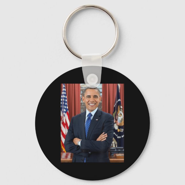 Chaveiro Barack Obama Foto 44 Presidente Potus Patriótico (Frente)