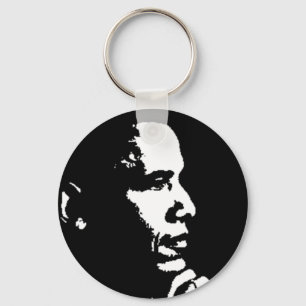 Chaveiro Barack Obama - Perfil Preto e Branco