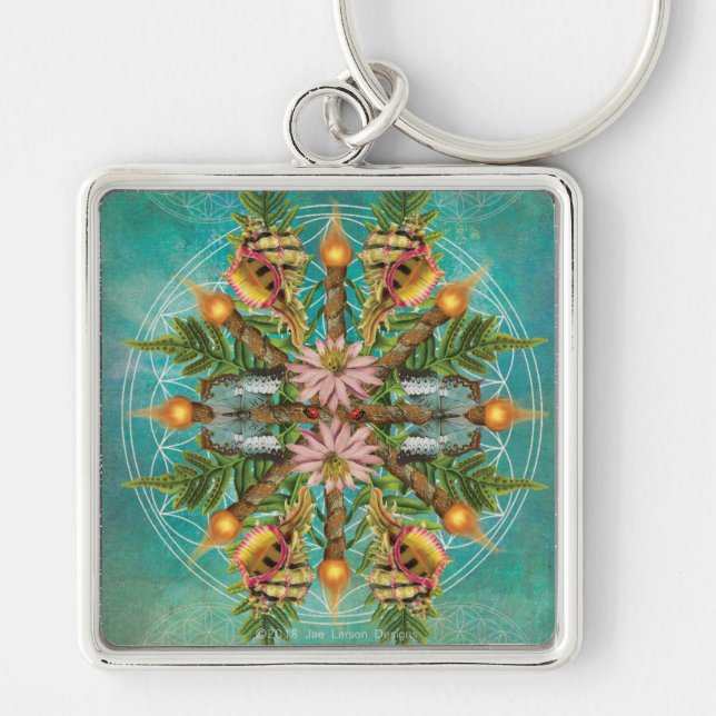 Chaveiro baralho de Tarot Second Nature Design Mandala (Frente)