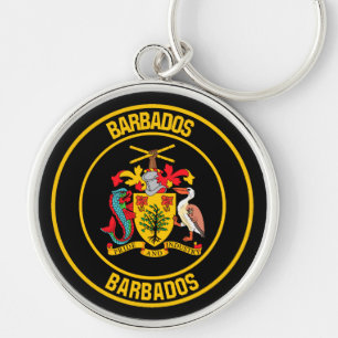 Chaveiro Barbados Round Emblem