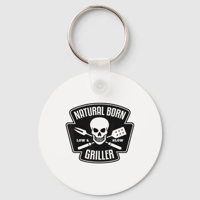 Chaveiro Barbecue Natural Nascer Griller Funny Grill Master (Frente)