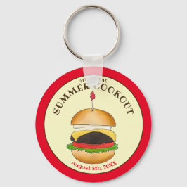 Chaveiro Barbecue Picnic Barbecue Cheeseburger Hamburger CH