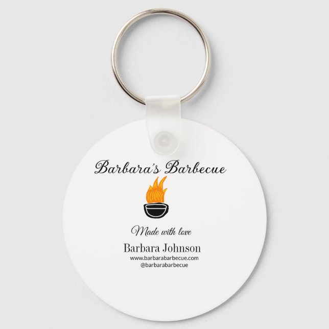 Chaveiro Barbecue restaurante cozinha social media site n (Frente)
