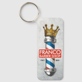 Chaveiro Barber Hair Shop King Crown Barber Pole Hair Salon