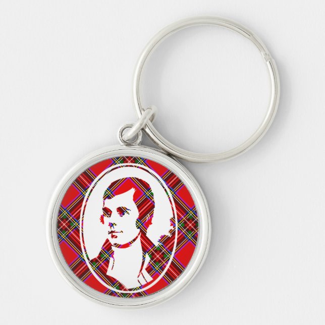 Chaveiro Barbie Robbie Burns da Escócia de Tartan (Frente)
