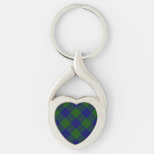 Chaveiro Barclay xadrez azul verde tartan