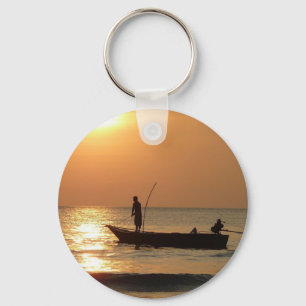 Chaveiro Barco de Pesca ao Sunset