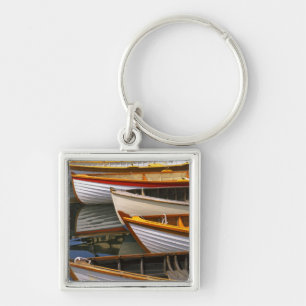 Chaveiro Barcos coloridos brilhantes no Wooden Boat Center