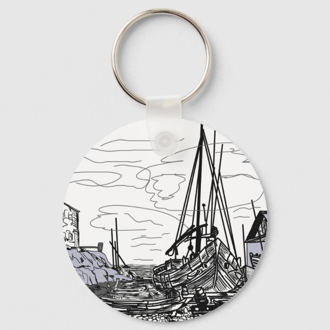 Chaveiro barcos no mar (Frente)
