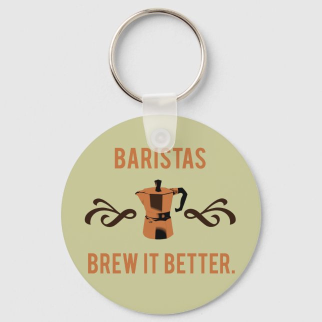 Chaveiro Baristas Preparam Melhor (Frente)