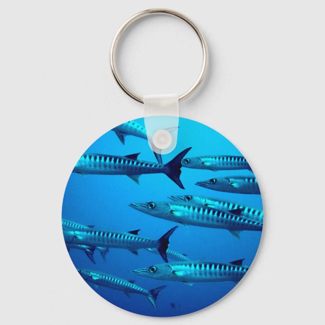Chaveiro barracuda mergulho mar profundo água oceano tropic (Frente)