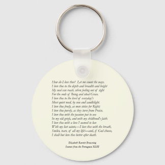 Chaveiro Barrett Browning - Sonnets dos portugueses 43