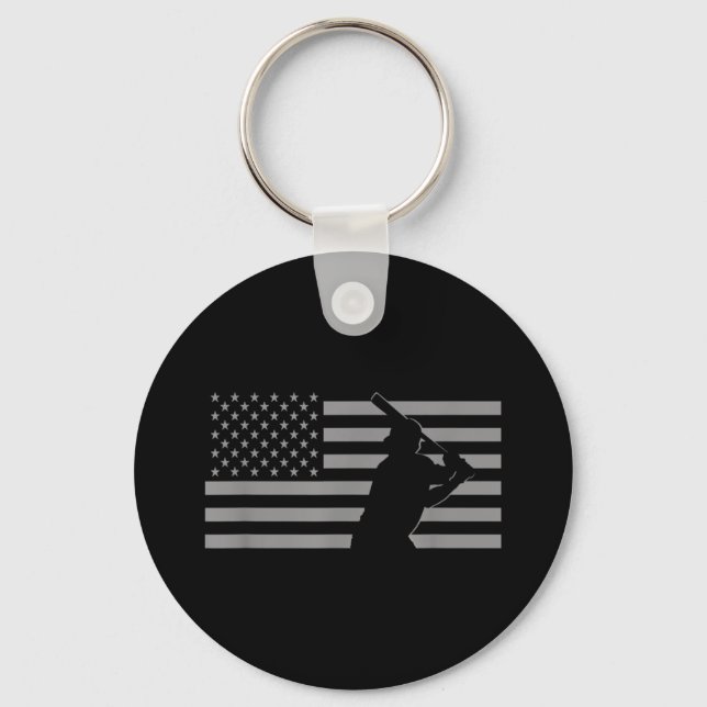 Chaveiro Baseball Americano Flag Baseball (Frente)