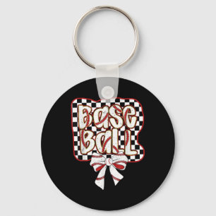 Chaveiro Baseball Bow Coquete Engraçado Amantes de Beisebol