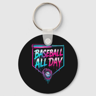 Chaveiro Baseball o Sorvete do dia inteiro trazendo basebal