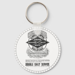 Chaveiro básico central de Illinois RR do vintage