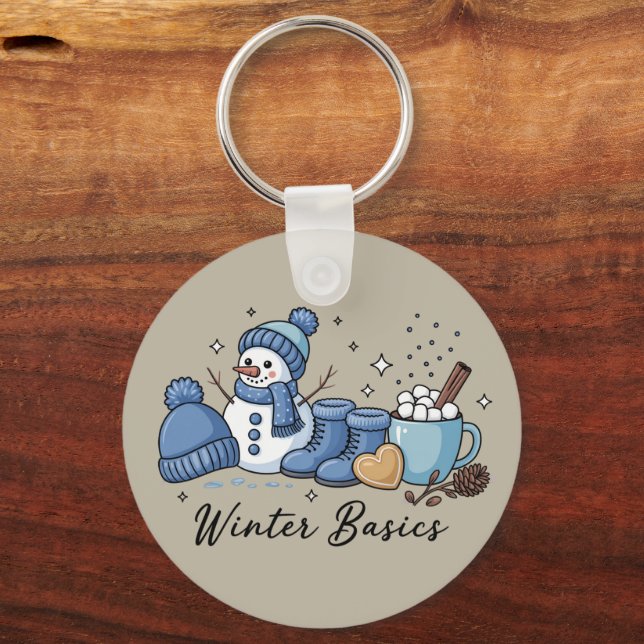 Chaveiro Básicos de Inverno Boneco de Neve Natal Tempo Acon (Frente)