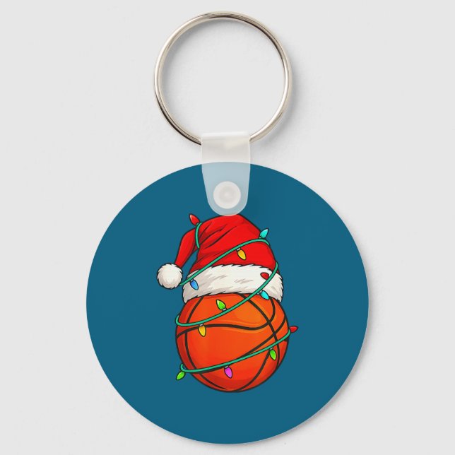 Chaveiro Basketball With Santa Hat Funny Christmas Xmas Gif (Frente)
