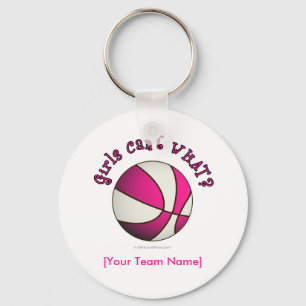 Chaveiro Basquete - Branco/Rosa